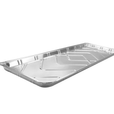 China Large Size Baking Foil Pan Backing Tray With Hole Disposable BBQ Containers 755S/755D for sale