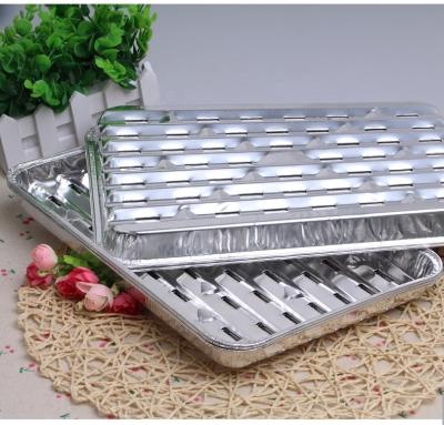 China High Quality Food Grade Aluminum Foil BBQ Grill Tray 13in 15in for sale