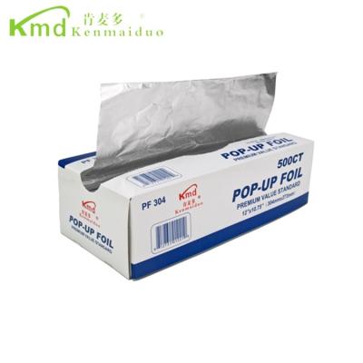 China Kitchen Use Foil Pop Up 500 Foil Customized Wrapping 230*273 Mm Wrapping Waterproof Aluminum Foil Baking Roll for sale