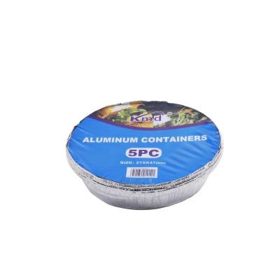 China Disposable Round Food Aluminum Foil Container Set For Household Supermarket for sale