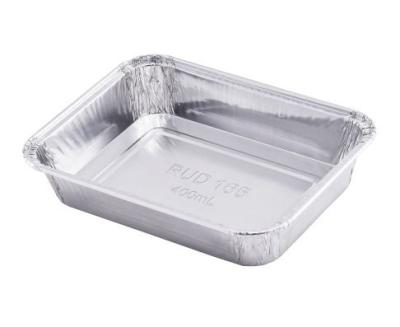 China Rectangular 400ml Aluminum Foil Baking Container Baking Tray Household Cake Foil Pan Bake Disposable for sale