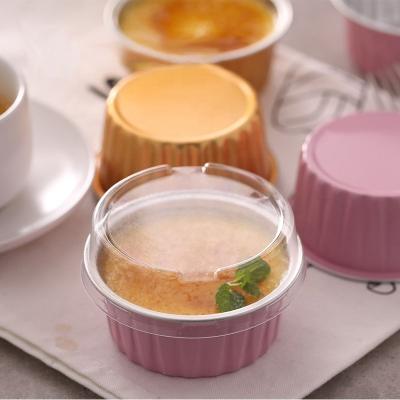 China Disposable Food Oven Pudding Cup Baked Thick Aluminum Foil Cake Cup for sale