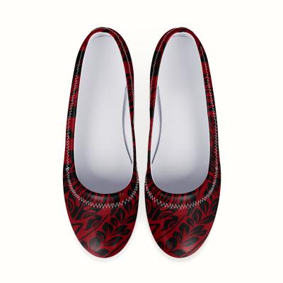 China Durable Women Fashion Pointed Toe Heel Shoes Red Black Slip On For Party Lady Night Club Comfort Summer Heel Shoes Polynesian Design for sale