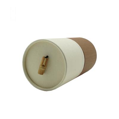 China Disposable Custom Newspaper Delivery Tour Kraft Cylinder Shape Boxes Cardboard Tube Tea Paper Box for sale