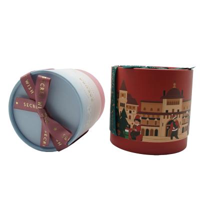 China Disposable Wholesale Custom Printed Handmade Luxury Rigid Paper Cardboard Round Revolving Gift Box for sale