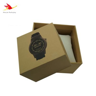 China Factory Wholesale Disposable Custom Logo Luxury Rigid Watch Jewelry Brown Red Gift Packaging Paper Box for sale