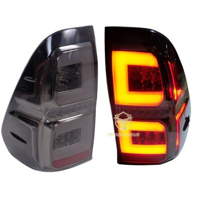 China LED+PP+ABS LED Car Tail Light With Running Light For Hilux Revo SR5 M70 M80 Rear Lamp Auto Accessories for sale