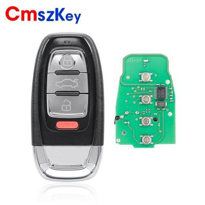 China ABS+PA+ Metal For 2015 2016 Audi One Q S RS Series 4 Button Smart Remote Key 315Mhz IYZFBSB802 Half Half for sale