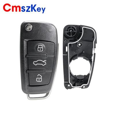 China ABS+Metal for Audi A3 3 Flip Folding Remote Car Key Shell Case Replacement Buttons for sale