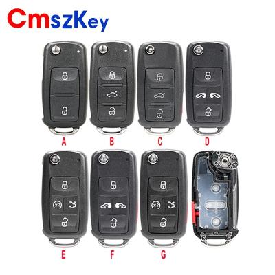 China ABS+Metal For Volkswagen Polo Golf MK6 Tiguan Touareg 202AD 202H 202Q 2B 3B 4B 5B Flip Folding Remote Car Key Case for sale