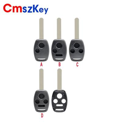 China ABS+Metal For Honda Accord CRV Driver Fit 2B 3B 4B Car Civic Remote Key Shell Case With Chip Groove FOB for sale