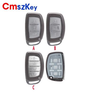 China ABS+Metal For Hyundai Creta Mistra Elantra Verna Tucson IX25 IX35 3B 4B Smart Remote Car Key FOB Shell Case for sale