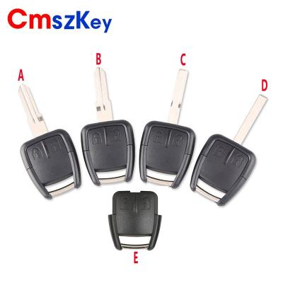 China ABS+Metal For Opel Chevrolet 2 Buttons Car Remote Key Shell Case With YM-28 HU46 HU43 HU100 Master FOB Blade for sale