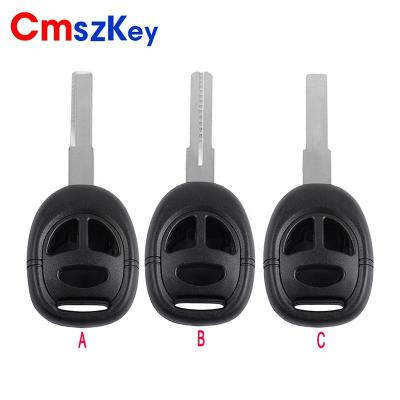 China ABS+Metal For Saab 93 95 9-3 9-5 3 Button Remote Key Shell Case With Uncut Key FOB Blade for sale