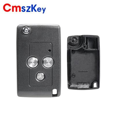 Chine ABS+Metal for Lada Vesta Granta Priora Kalina 3 Button Modified Blade Flip Folding Remote Key Fob Shell Case With Uncut Key à vendre