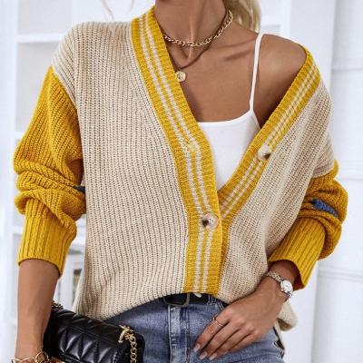 China Women's Fashion Spring Cardigan Breathable Knitwear With Button Design Cardigan Top For Woman Knitted Sweater for sale