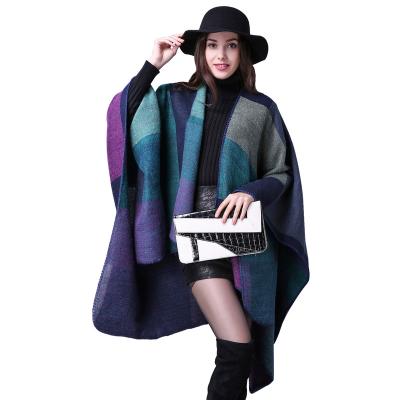 China Amazon Exquisite Hot Sale Women's Shawl Wrap, Winter Plaid Scarf Shawl For Women Open Front Poncho Cardigan Blanket Cape Shawl for sale