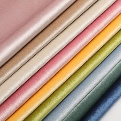 China Shrink-Resistant 100% Polyester Holland Velvet Curtain Fabric for sale