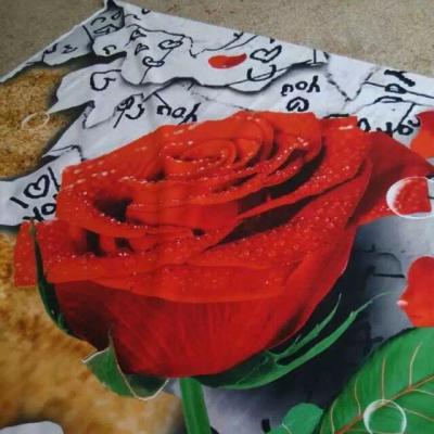 China Changxing 3D Tear-resistant panel scatter printed bed sheet brushed microfiber fabric with flower design for South Africa market for sale