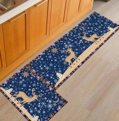 China Waterproof Christmas 3d cartoon printed floor mat kitchen rugs and blankets for sale for sale