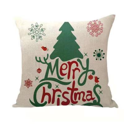 China Home Decor Christmas Tree Cushion Cover Pillowcase Anti-Static Decorative Custom Pillow Cover for sale