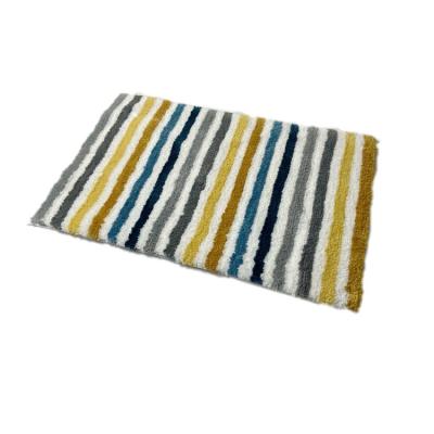 China Comfortable And Fashionable Stocked Fabric Square Non Slip Bathroom Shower Floor Mat Bath Cover for sale