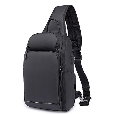 China Fashion High Quality Large Capacity Sling Backpack With USB Fashion Port Charging Chest Bag For Men's Casual Shoulder Bag for sale