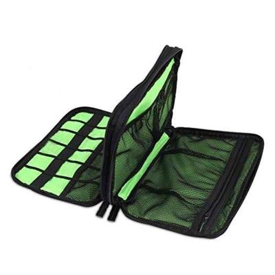 China Fashion Travel Electronics Accessories Case Cable Organizer Travel Organizer Cord Management Bag Double Layer for sale