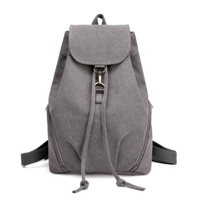 China High Quality Vintage Canvas Backpack For Women School College Travel Portable Laptop Backpack for sale