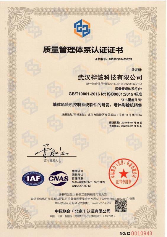 ISO9001 - Wuhan HAE Technology Co., Ltd.