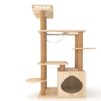 China Professional Supplier Large Stocked Furniture Cat Climbs On Shelf Pet Toy Climbing Frame for sale