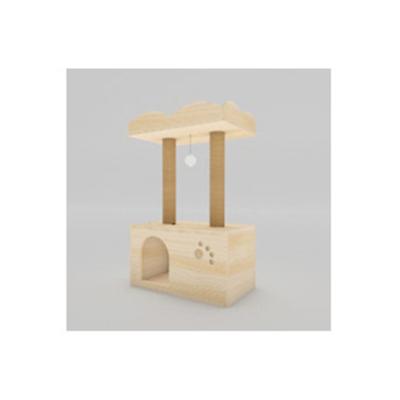 China Home Wooden Climbing Room Stocked Toy Cat Scratcher Toys Cat Tree Pet Furniture Cat Tower Luxury Jumping Frame for sale