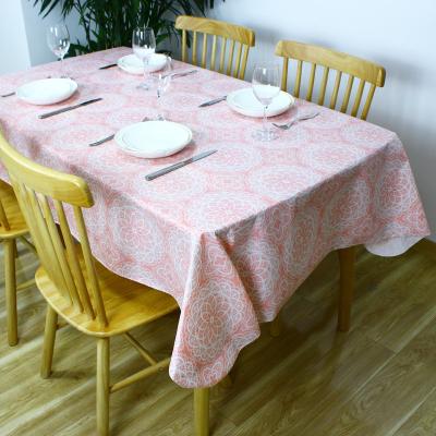 China Tablecloth Sage Bordered Xmas Holiday Easy Care Fabric Waterproof Tablecloth, 60 Inch X 84 Inch Rectangle for sale