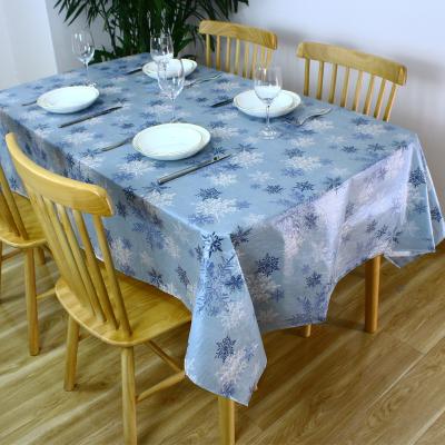 China Rectangle Christmas Table Cloth Christmas Table Cover Waterproof Washable Deer Printed Decorative Table Cover for Holidays and Indoor Use for sale