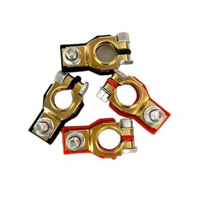 China Power supply connection sell brass quick termina l clamp battery 12V connector with cover positive and negative terminals for sale