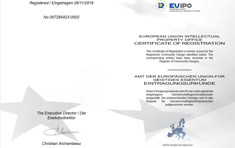 EUROPEAN UNION INTELLECTUAL PROPERTY OFFICE CERTIFICATE OF REGISTRATION - Shenzhen Ledora Lighting Co., Ltd.