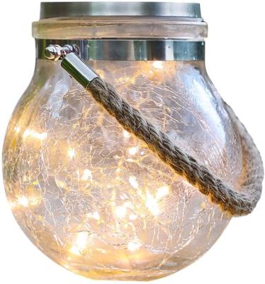 Κίνα Solar Garden Lamp Slit Glass Ball, Amber Warm LED Hanging Outdoor Waterproof Solar Tank Lights Solar Lamp Optional 2 Mode προς πώληση