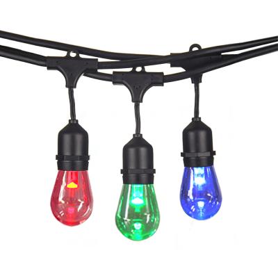 Cina Edison Led String Lights Commercial Grade Outdoor Color Changing Remote Voice Control Christmas S14 RGB RF Led String Lights in vendita