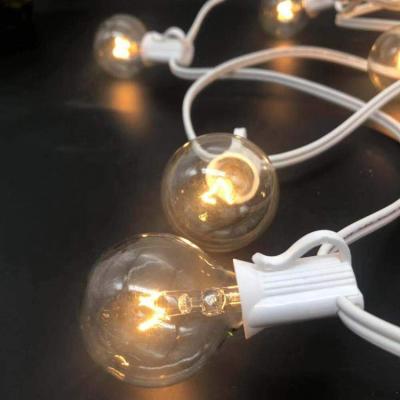 Cina 25ft Color 25ft Incandescent Light Bulbs Bulb String Lights Holiday Decoration Globe Lights Outdoor White Color G40 Incandescent White in vendita