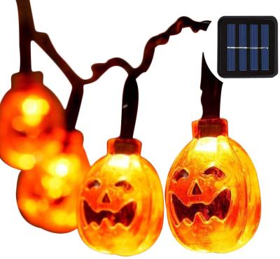 Китай Halloween Pumpkin String Lights 8 7M Outdoor Waterproof Christmas Decoration Modes 30 LED Solar Pumpkin String Lights Halloween продается