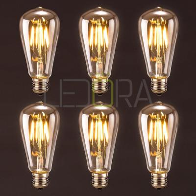 Cina Hotel Energy Star UL ST64 Edison Style Bulb Lamp Antique Dimmable Led Vintage Light Home Decorative Globe in vendita