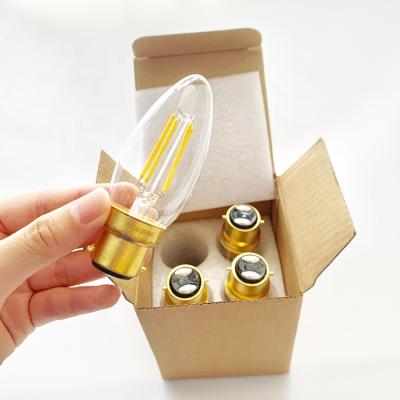 China New Decorative C35 Filament Lighting Bulbs 4 Packs Led Candle 4W 400lm Filament Bulb Dimmable 2700k Candle Led Bulbs E12 E14 Home Fast Lead Time zu verkaufen