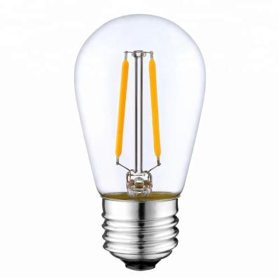 China Warm White Edison Garden Bulb Lights Led Filament Bulb S14 2w Led Light Led Bulb For Outdoor String Lights à venda