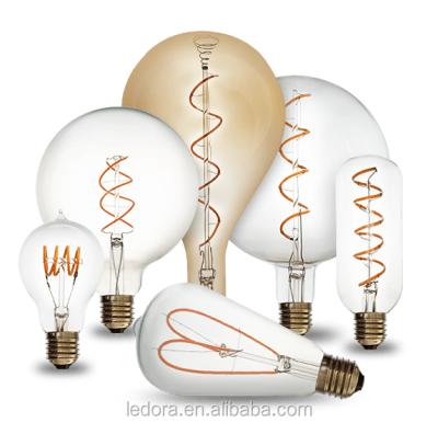 China Hotel LED A60 T45 G45 ST64 G125 G80 T30 e27 filament led bulb for sale