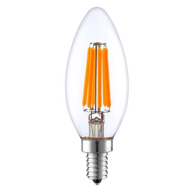 Κίνα Hotel Dimmable 1W 3W 5W 7W E14 E12 Filament C32 LED Candle Light Bulb προς πώληση