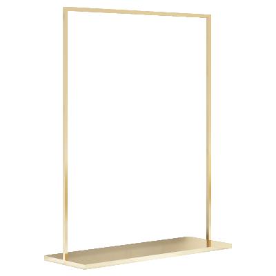 China Clothes Shop Gold Clothing Rack Commercial Clothing Retail Dress Clothes Garment Display Rack Clothing Store Shelving Furniture For Shops for sale