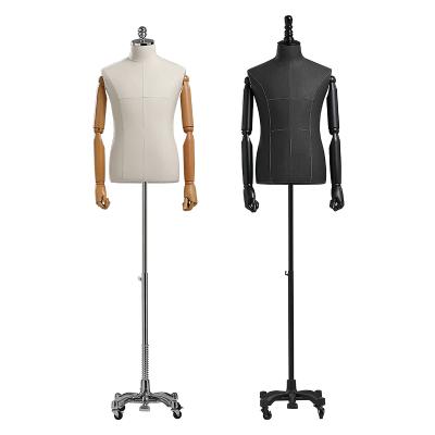 China Stand Fashion Half Body Mannequins Subtract Dummy Torso Clothes Show Male Mannequin For Display Mannequins For Sale for sale