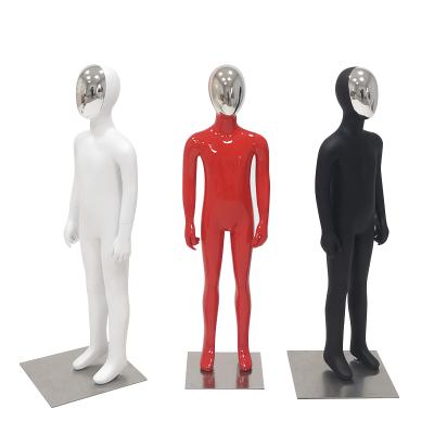 China For High-end Clothing Rack Fashion Color Head Full-body Electroplating Child Mannequin Props Children's Clothing Shop Window Display for sale