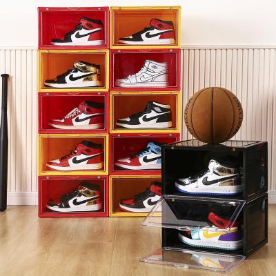 China Viable Hot Selling Five Colors Shoes Plastic Shoe Storage Organizer Racks Cabinet Shoe Boxes For Home Household for sale