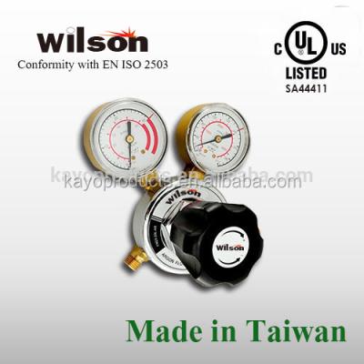 China Wilson KH-25-LM Shield Gas Flow Indicated Pressure Regulator Brass CO2 Argon, UL/EN-ISO2503 for sale